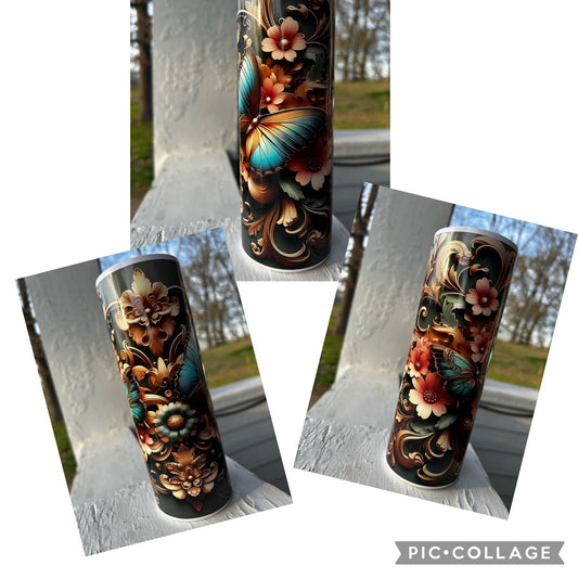 20oz steam punk butterflies
