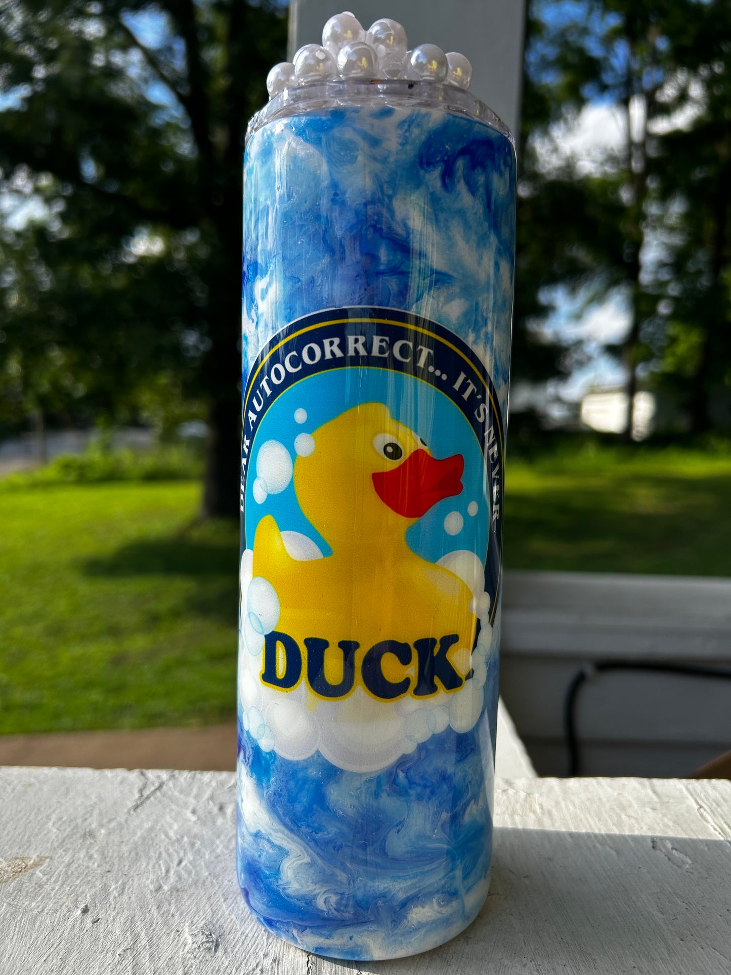 20oz Duck with custom lid